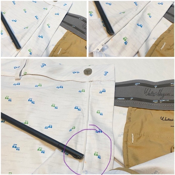 Walter Hagen Perfect 11 Shorts Size 40 White Mini Golf Cart Print 10" Inseam NWT - Picture 15 of 16